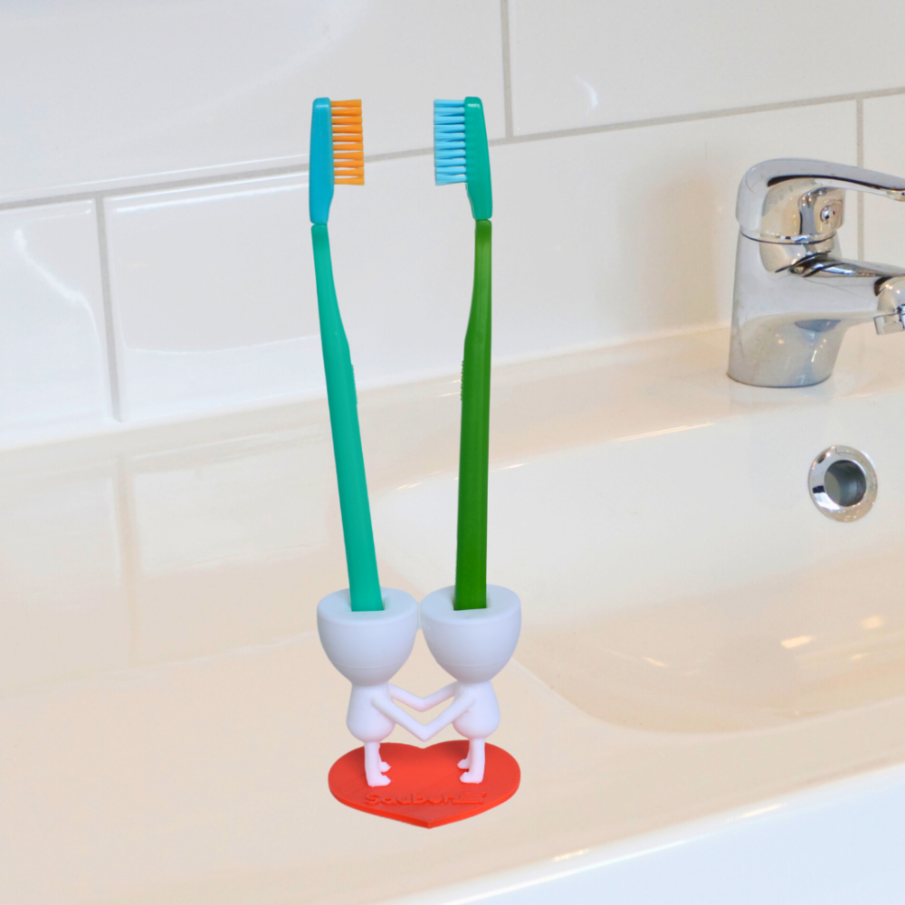 Kit pareja cepillos cerda suave + pedestal